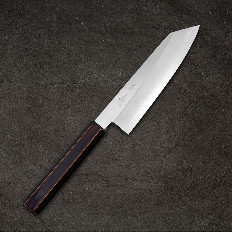 Hado Ginsan Kiritsuke Santoku 180mm (7.1") - Urushi Kijiro Handle