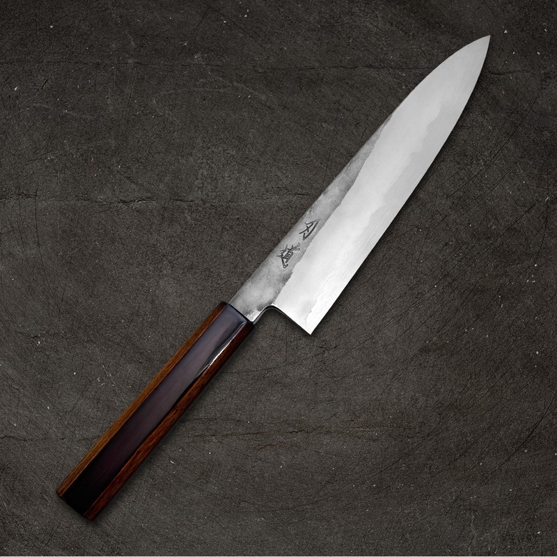Hado Kirisame White #1 Gyuto 210mm (8.2") - Urushi Oak Handle