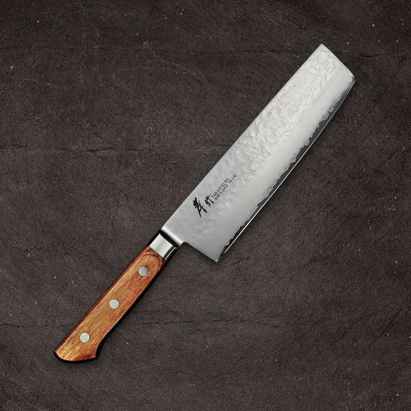 Sakai Takayuki PRO VG-5 Nakiri 175mm (6.9") Damascus Hammered