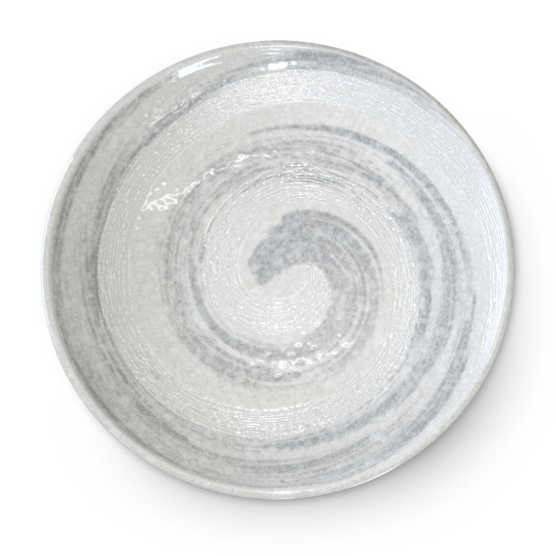 Snow White Gray Swirl Dinner Plate 10" dia