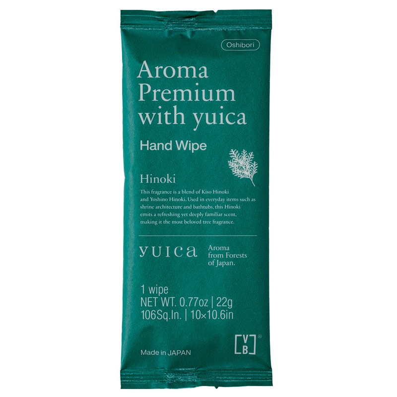 Disposable Wet Hand Towel Oshibori AROMA Premium with yuica Hinoki 10" x 10.6" (600/case)