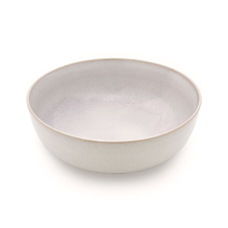 Ecru Mist Reactive Glazed Salad Bowl 34 fl oz / 7.2" dia