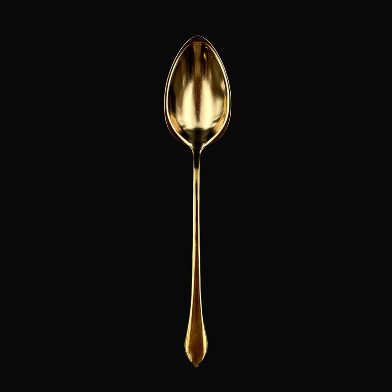 Gestura 1 Tbsp Kitchen Spoon Stainless Steel Gold Plated 9"