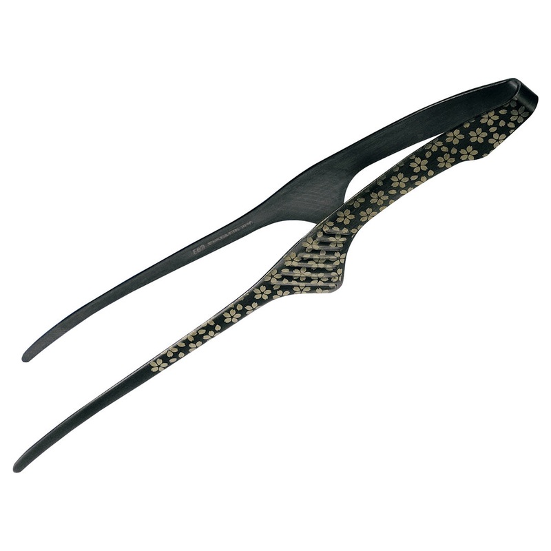 Kurosanka Stainless Steel Plating Chopstick Tongs 9.4" (24cm) - Sakura