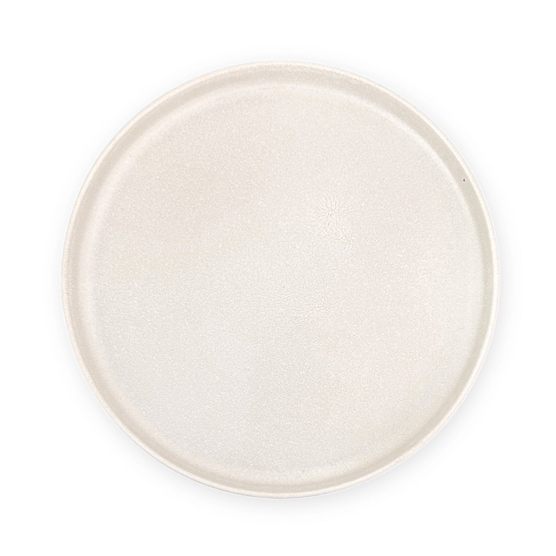 Matte White Rimmed Salad Plate 9" dia
