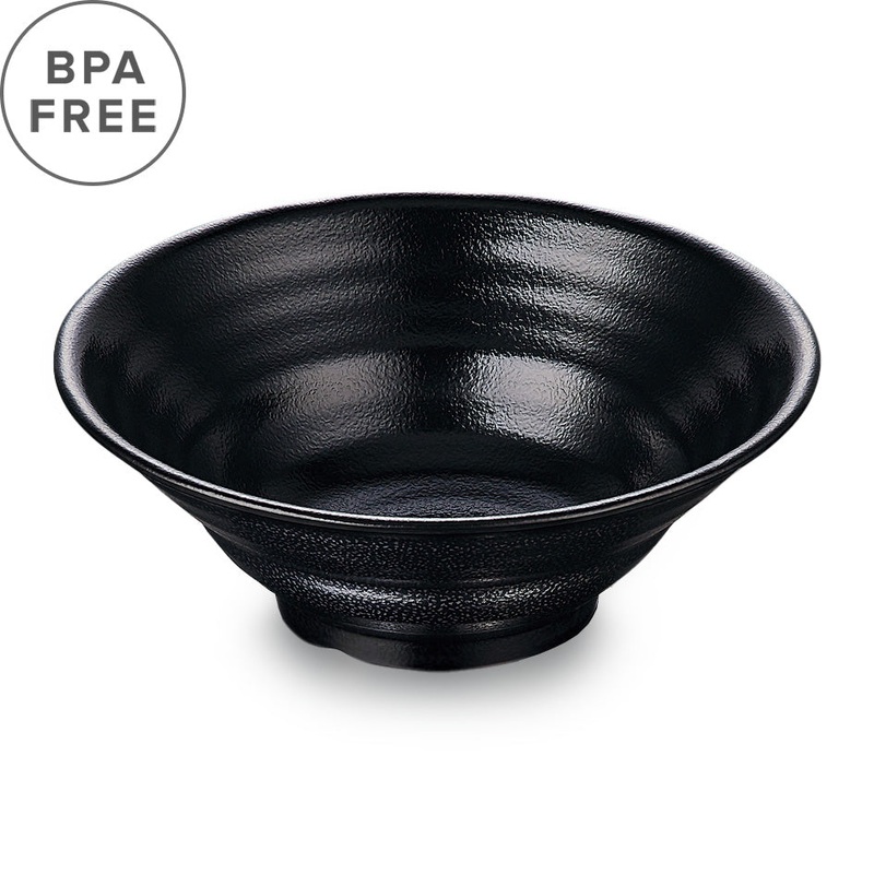 Melamine Black Grainy Noodle Bowl 71 fl oz / 10" dia