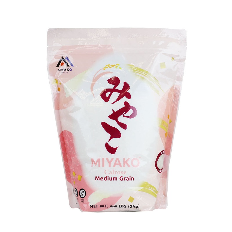 Miyako Calrose Medium Grain White Pearl Rice 4.4 lbs (2kg)