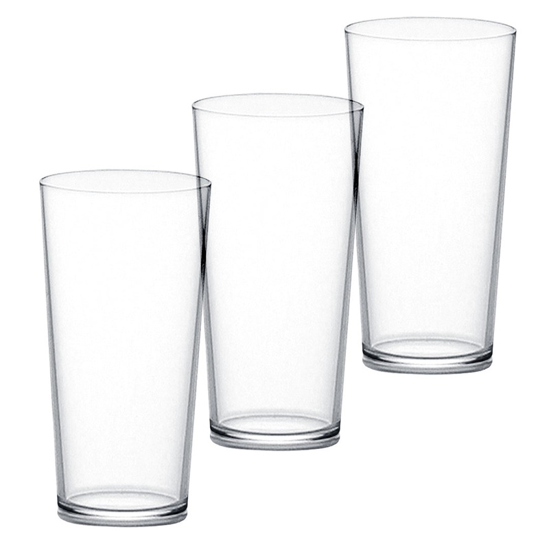 Tener Durable Lightweight Glass Tumbler 12 fl oz (Set of 3)