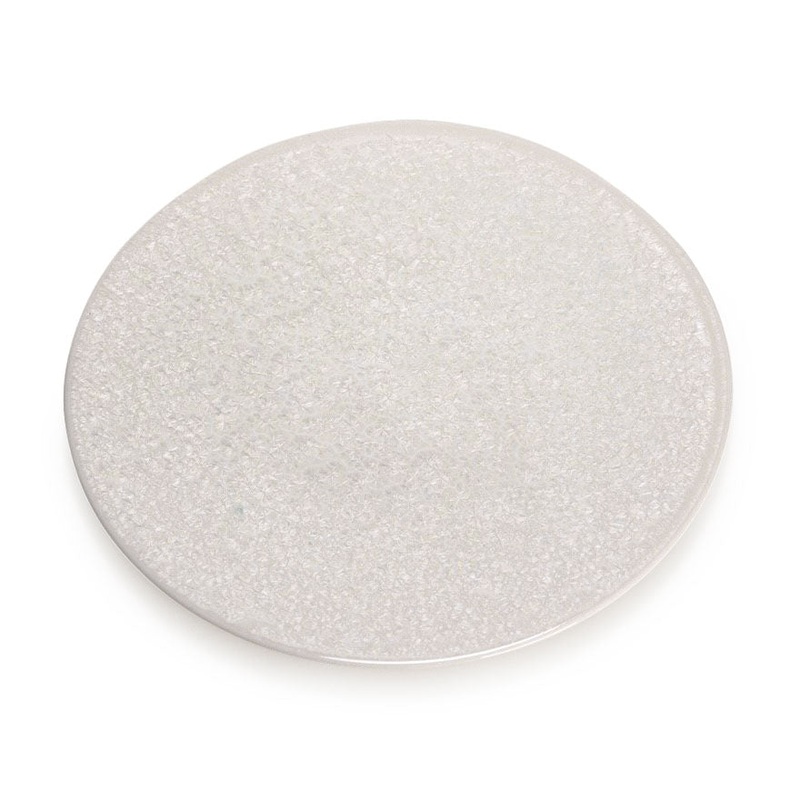 Zuk White Hazy Crystalized Flat Plate 9.75" dia