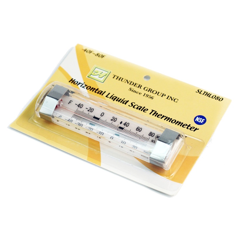 Horizontal NSF Liquid Scale Thermometer