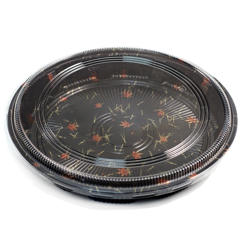 P-14 PS Round Momiji Leaf Take Out Platter 12.2" dia (100/case)