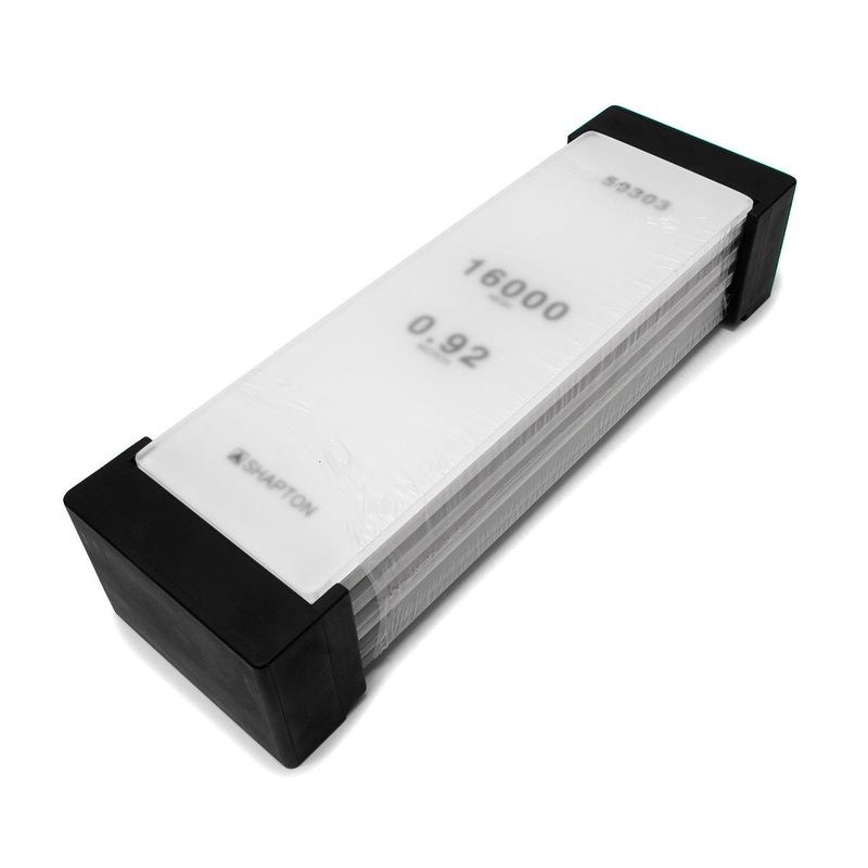 Shapton Glass Sharpening Stone Set - #500, #2000, #16000 and holder