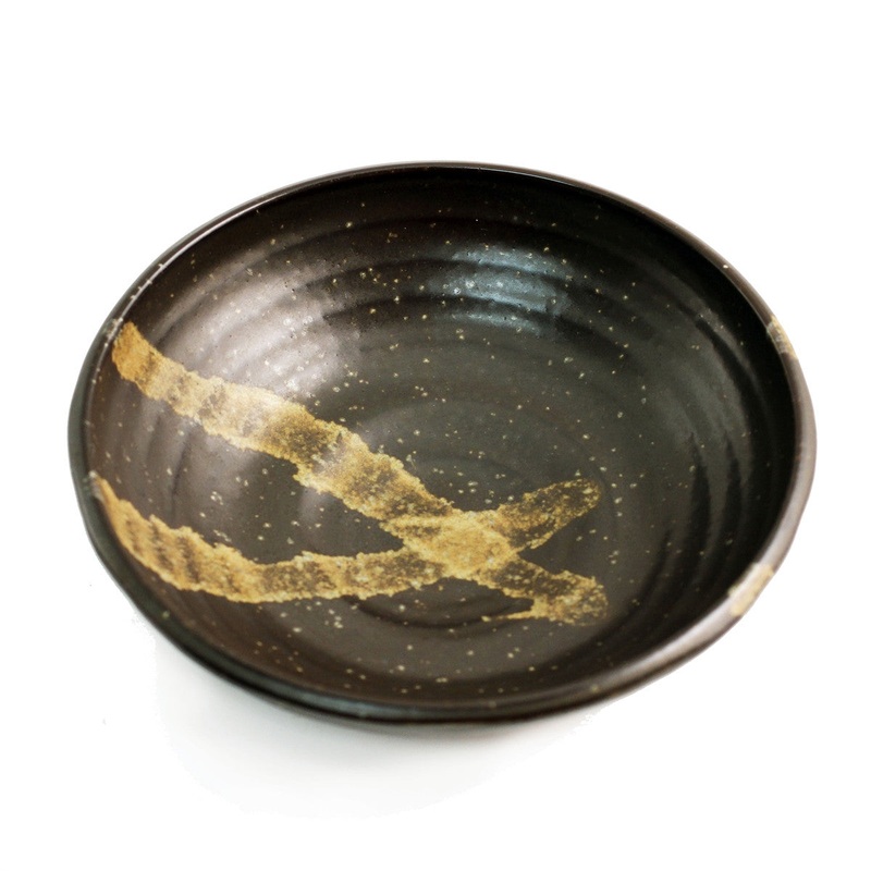 Deep Abstract Brown Plate 6.5" dia