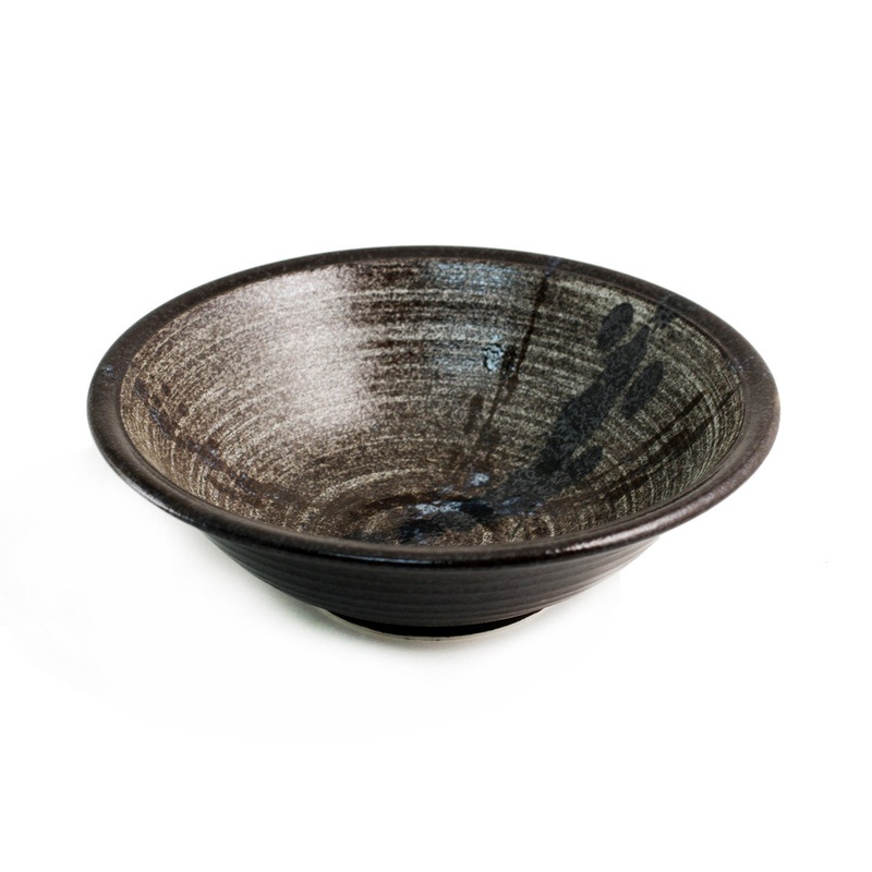 Large Bowl with Grainy & Washed Pattern 51 fl oz / 9.4" dia