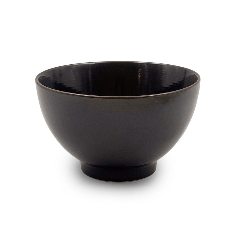 Lined Dark Brown Noodle and Donburi Bowl 29 fl oz / 6" dia