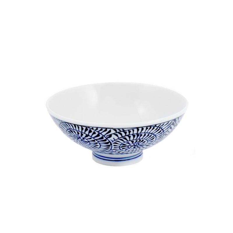 Spiral Karakusa Rice Bowl Chawan 8 fl oz / 4.72" dia
