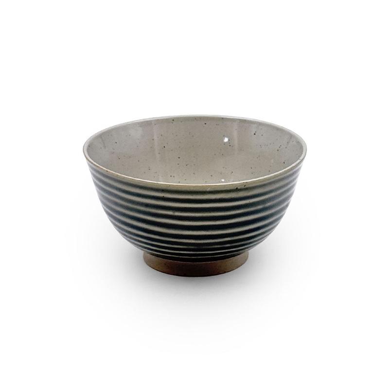 Striped Rice Bowl Chawan 11 fl oz / 4.57" dia