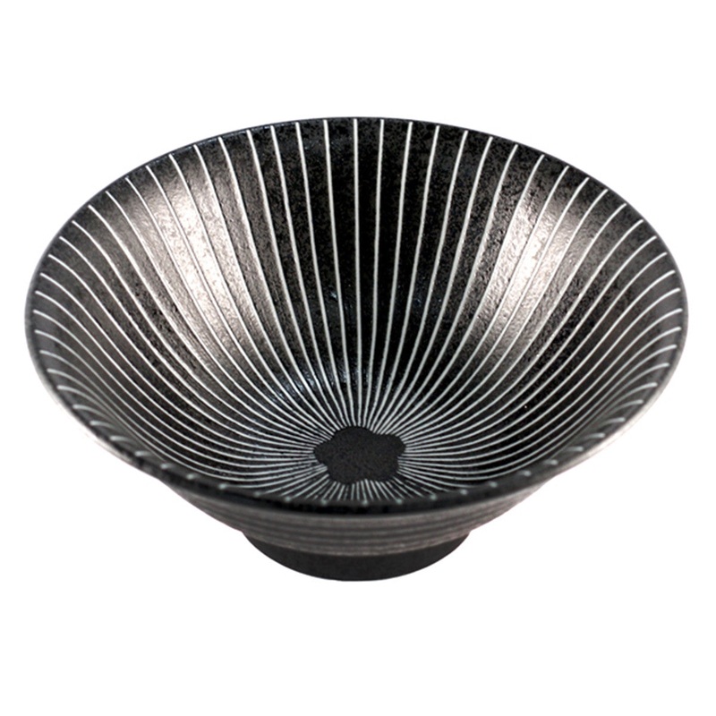 Black Bowl Tokusa White Stripes 31 fl oz / 7.64" dia