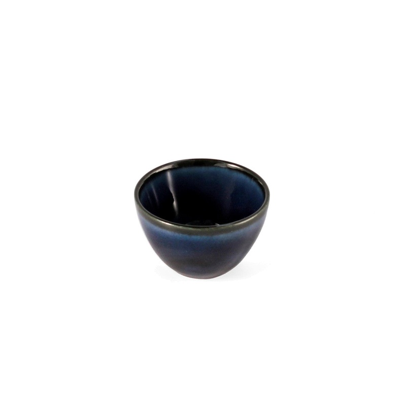 Cobalt Blue Glossy Ceramic Sake Cup 1.3 fl oz