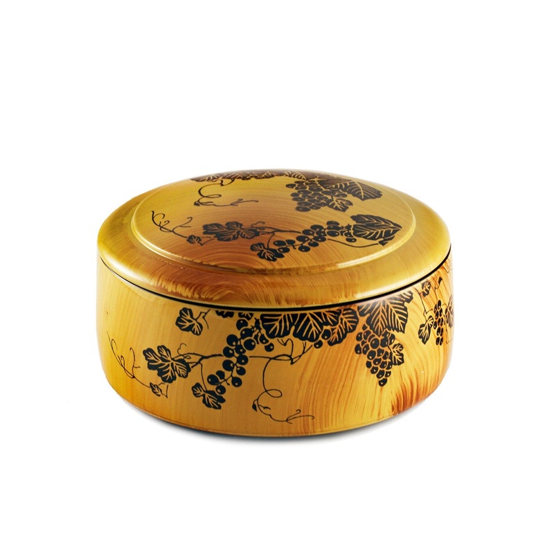 Grape Motif Chirashi Sushi Box 6.54" dia
