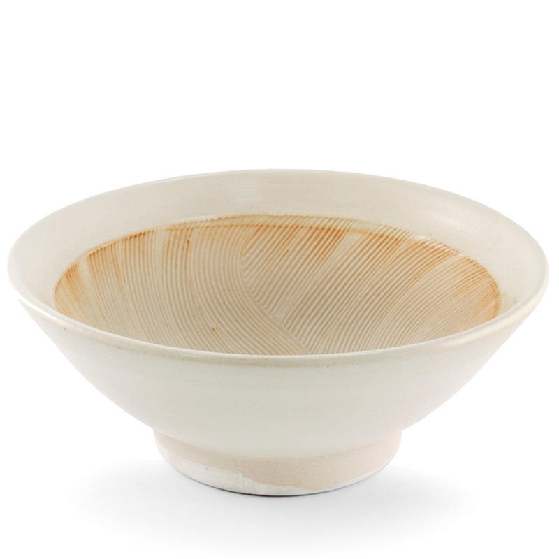 Ivory Large Bowl / Japanese-style Mortar (Suribachi) 80 fl oz / 9.96" dia
