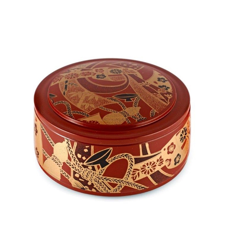 Red Chirashi Sushi Box 6.57" dia