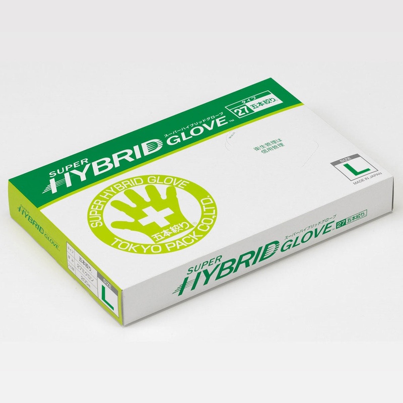 27 Micron Five-Finger-Squeeze Embossed Gloves Large (200/pack)