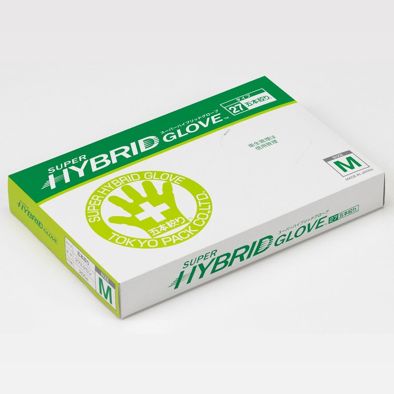 27 Micron Five-Finger-Squeeze Embossed Gloves Medium (200/pack)