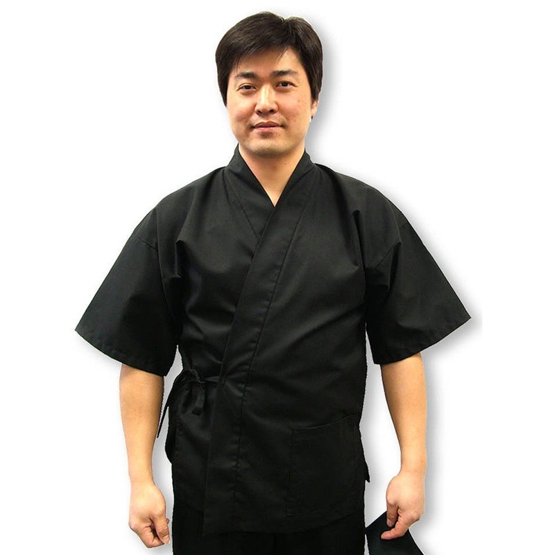 [Clearance] Black Happi Chef Coat Medium