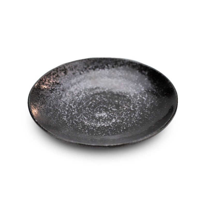 [Clearance] Ibushi Charcoal Gray Round Plate Kozara 6.1" dia