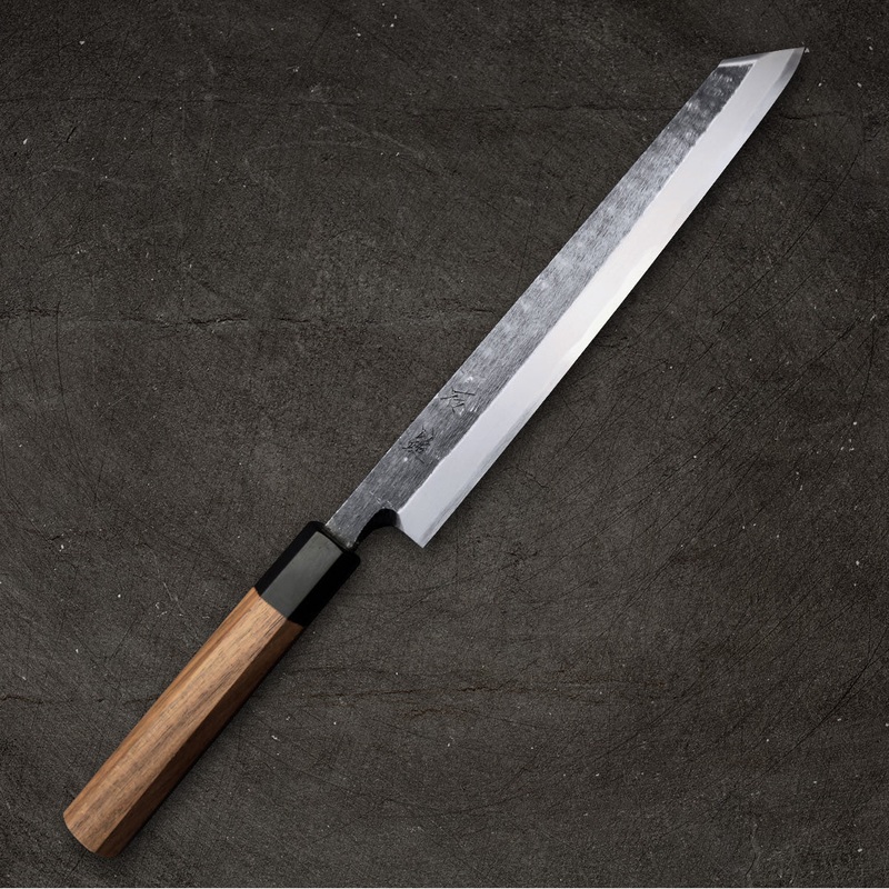 Ishizuchi Blue #2 Kurouchi Kengata Yanagi 240mm (9.4")