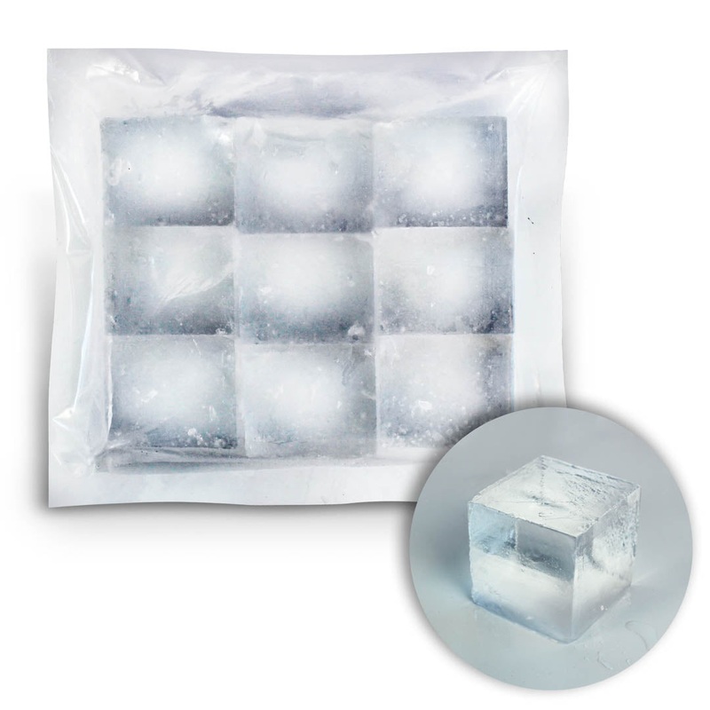 Kuramoto Japanese Premium Clear Ice Cube Tall 2"x2"x2.5" (2.87 lbs)