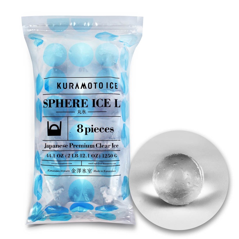 Kuramoto Japanese Premium Clear Ice Sphere Large 2.75" dia (2.75 lbs)