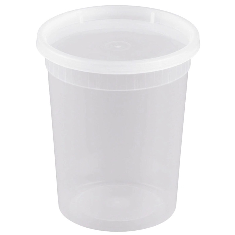 PP Plastic Takeout Deli Container with Lid 32 fl oz / 946ml (240/case)