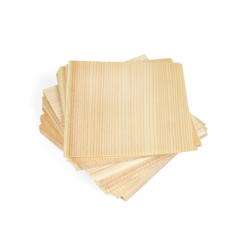 Rollable Japanese Cedar Smoking Sheets 5.9" x 5.9" 100 pcs
