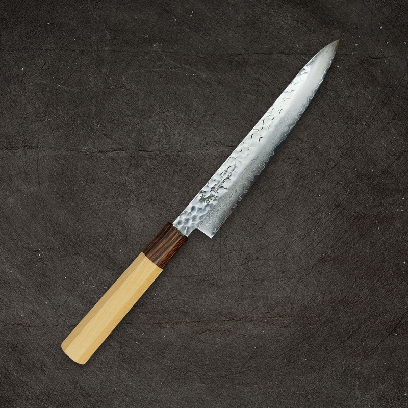 Sakai Takayuki Damascus Hammered VG-10 Petty 180mm (7.1") with Wa-handle