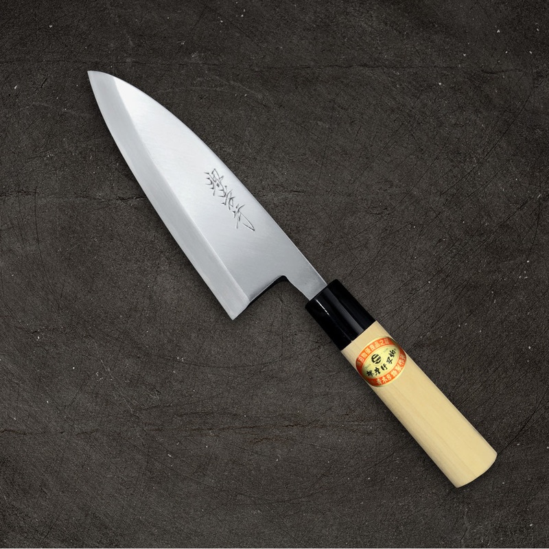 Sakai Takayuki Kasumi Yellow #3 Deba 150mm (5.9") Left Handed Wa-Handle