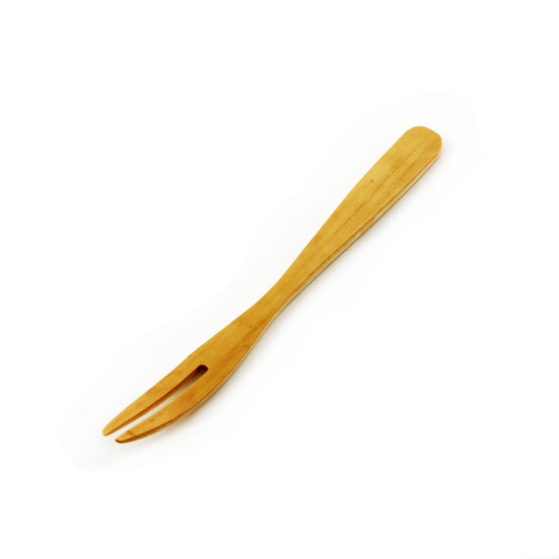 Small Bamboo Dessert Fork 5.9"