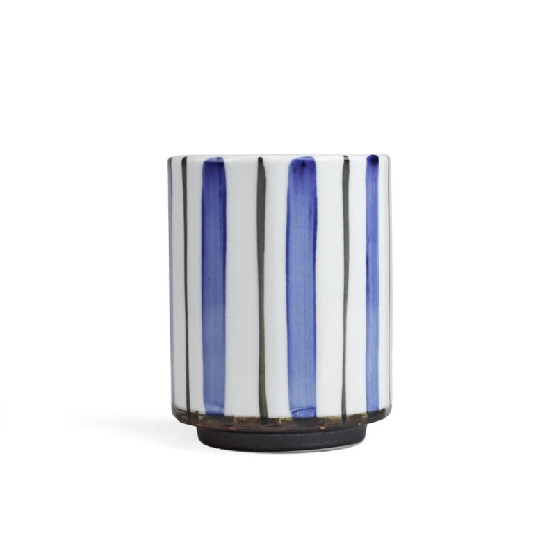 Tokusa Blue Lined Yunomi Teacup 10 fl oz / 3.1" dia
