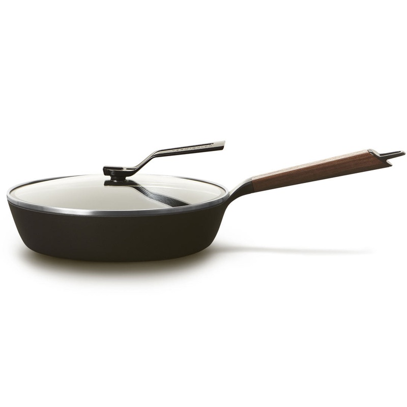 Vermicular Cast Iron Enameled Deep Frying Pan 10.2" (26cm) with Lid