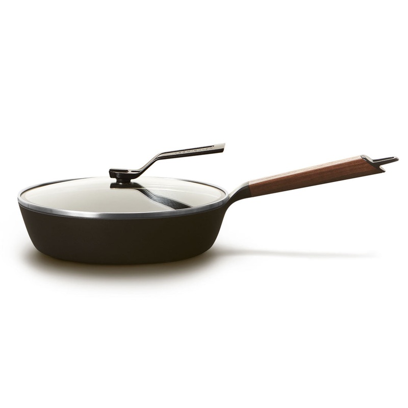 Vermicular Cast Iron Enameled Deep Frying Pan 9.4" (24cm) with Lid
