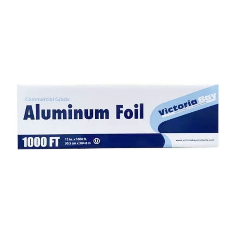 Victoria Bay Aluminum Foil Roll Standard 12" x 1000 FT