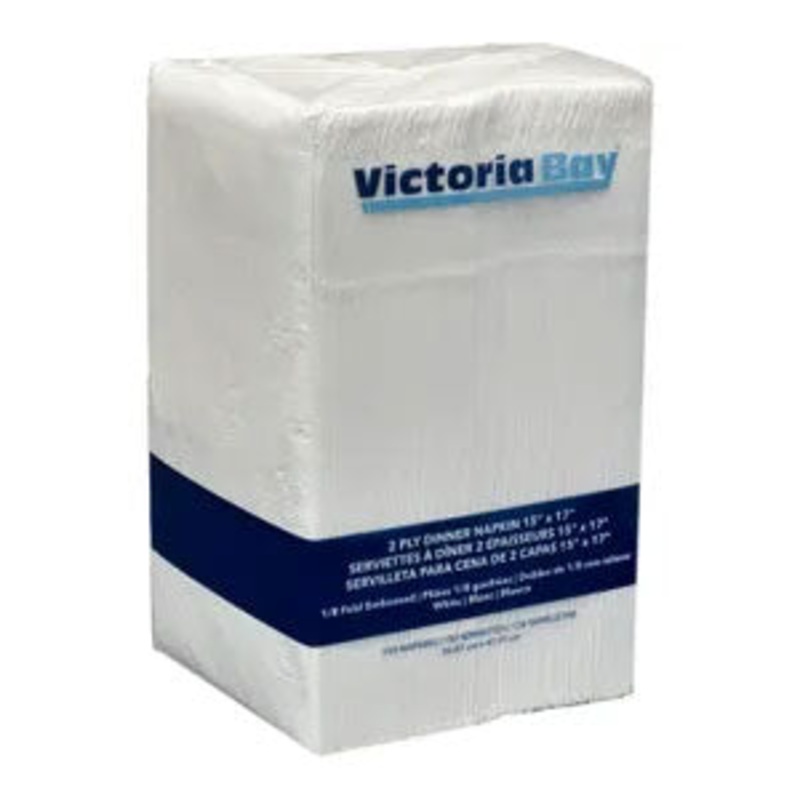 Victoria Bay White Blank Dinner Napkin 2 Ply (3000/case)