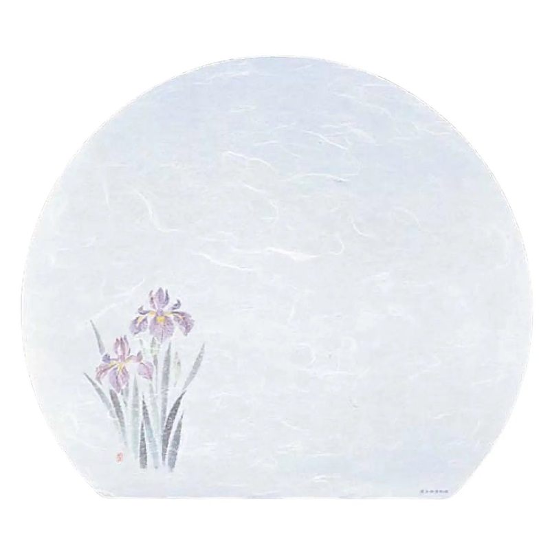 Artec Washi Paper Half Moon Placemat Japanese Iris 100 pcs