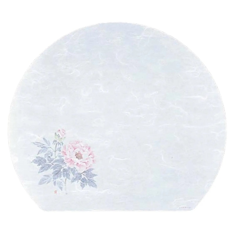 Artec Washi Paper Half Moon Placemat Peony 100 pcs