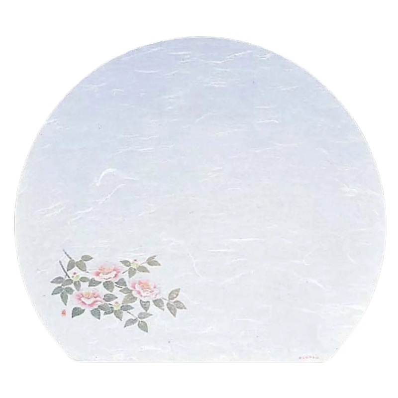 Artec Washi Paper Half Moon Placemat Sasanqua Camellia 100 pcs