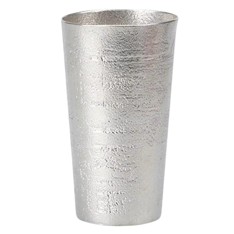 Nousaku Tin Beer Glass White Birch Pattern