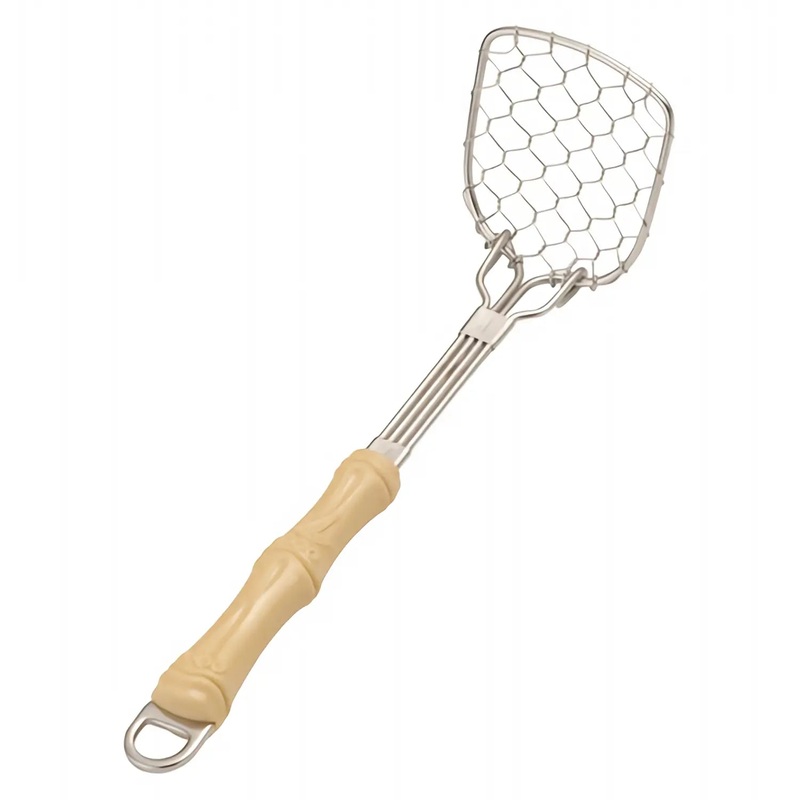 Wada Stainless Steel Square Tofu Skimmer with Plastic Handle