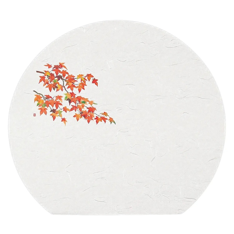 Yamacoh Washi Paper Half Moon Placemat Momiji 50 pcs