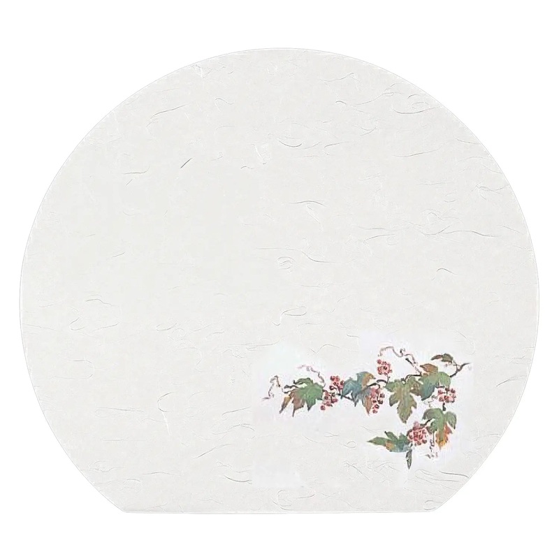 Yamacoh Washi Paper Half Moon Placemat Wild Grape 50 pcs